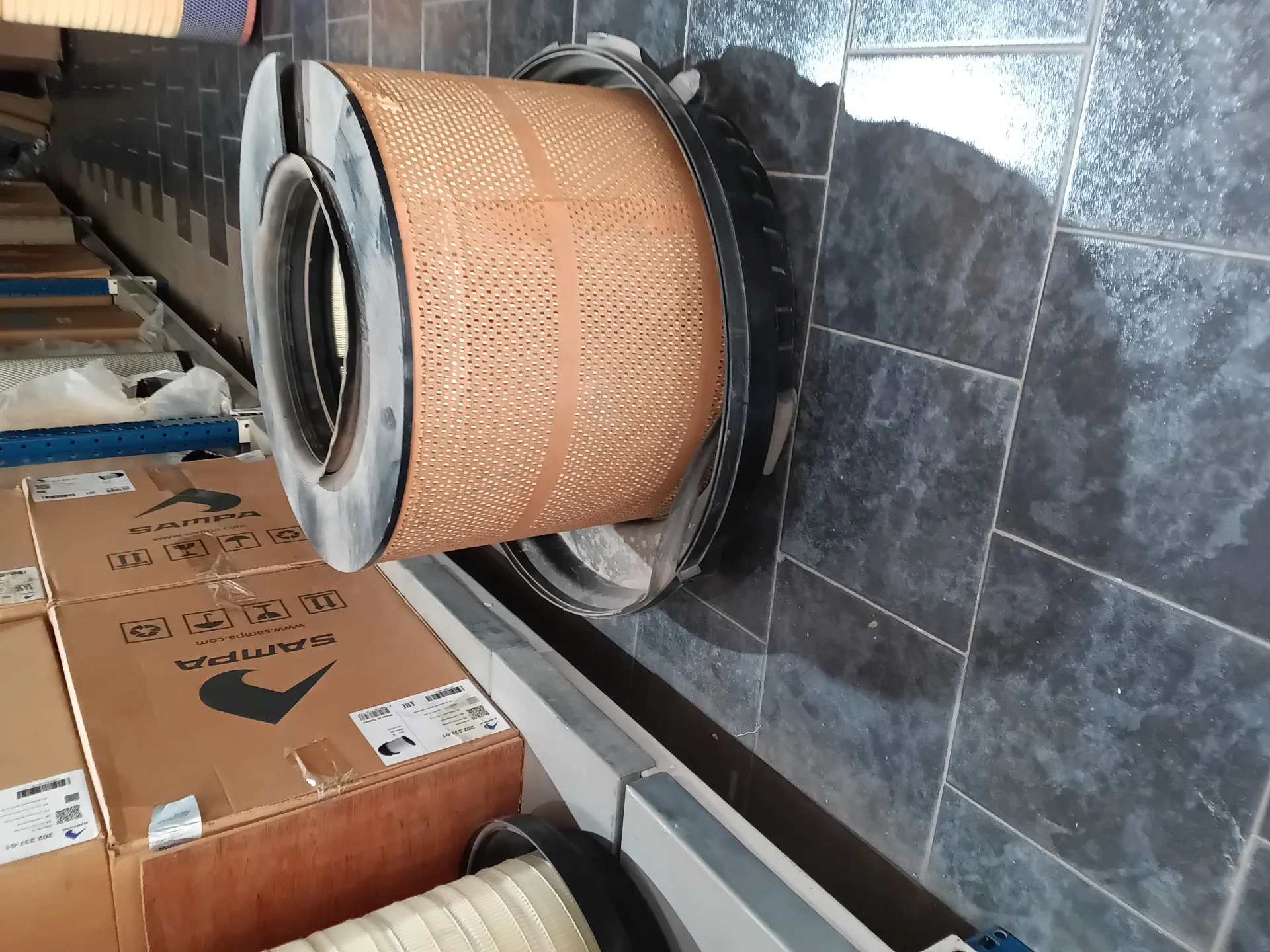 Filtre à air avec Couvercle  en Caoutchouc